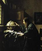 Jan Vermeer astronimen oil on canvas